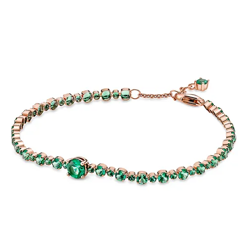 Vòng Đeo Tay Pandora Sparkling Tennis Pavé 580044C01 Đính Đá Màu Xanh