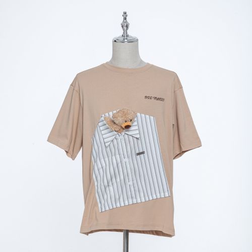 Áo Phông 13 De Marzo Extra Shirt Pocket Bear T-Shirt FR-JX-532 Màu Nâu Size S-3