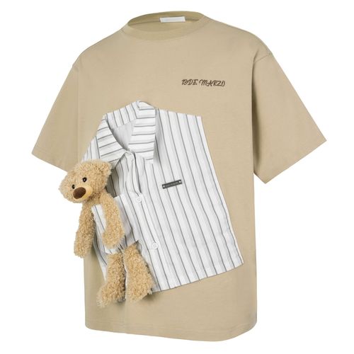 Áo Phông 13 De Marzo Extra Shirt Pocket Bear T-Shirt FR-JX-532 Màu Nâu Size S-5