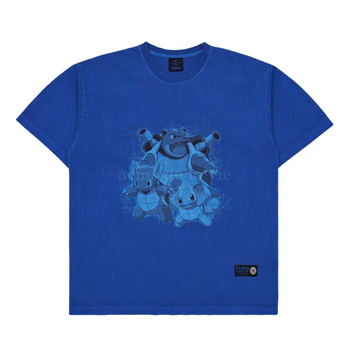 Thời trang Xanh dương Áo phông - Áo Phông Acmé De La Vie ADLV Kkobugi Evolution Pigment Short Sleeve Tshirt Màu Xanh Dương - Vua Hàng Hiệu