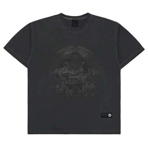 Áo Phông Acmé De La Vie ADLV Pokemon Isanghaessi Evolution Pigment Short Sleeve Tshirt Charcoal Màu Than Chì - Thời trang - Vua Hàng Hiệu