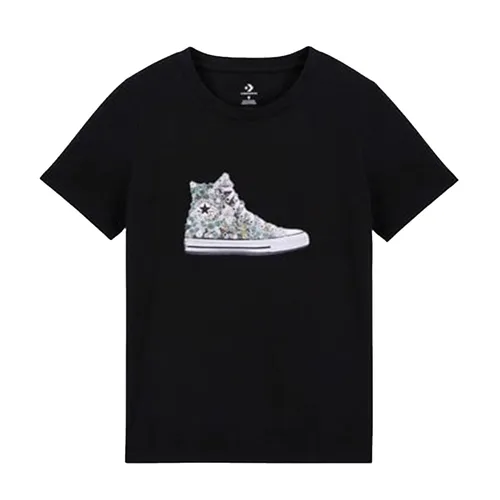 Converse - Áo Phông Converse Flower Chuck MT3072001 Tshirt Màu Đen - Vua Hàng Hiệu