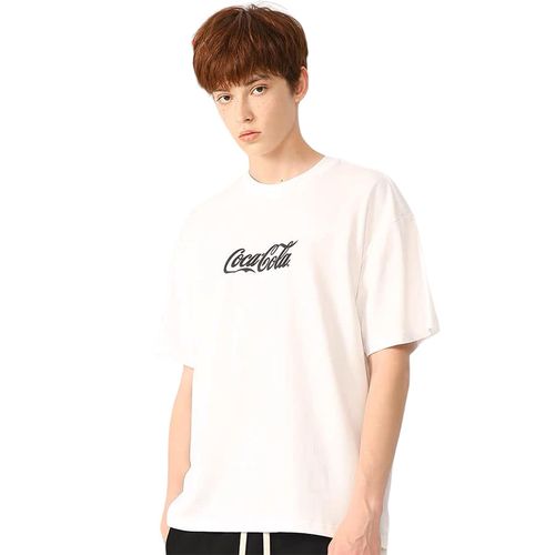 Áo Phông Nam Coca-Cola Logo Classic Tshirt Màu Trắng Size L