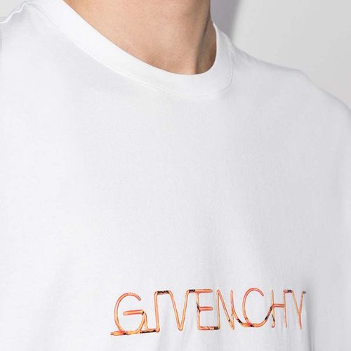 Áo Phông Nam Givenchy Neon Lights Print T-Shirt Màu Trắng-2