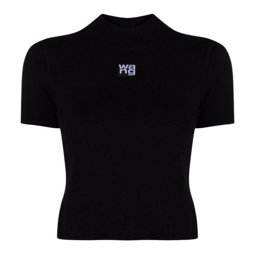 Áo Phông Nữ Alexander Wang Black With Logo Printed Tshirt 4KC2191008/001 Màu Đen-1