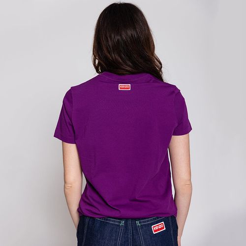 Áo Phông Nữ Kenzo Purple Logo Boke Flower Printed Tshirt FD52TS0394SO 83 Màu Tím-5