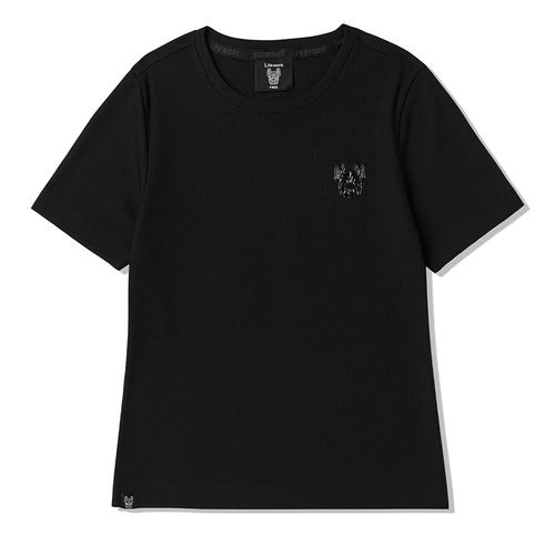 Áo Phông Nữ LifeWork Ribbed Crop Tshirt LW232TS803 Màu Đen-1
