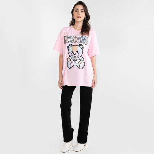Áo Phông Nữ Moschino Couture Teddy Bear Cotton T-Shirt D V0707 0441 2224 Màu Hồng-2