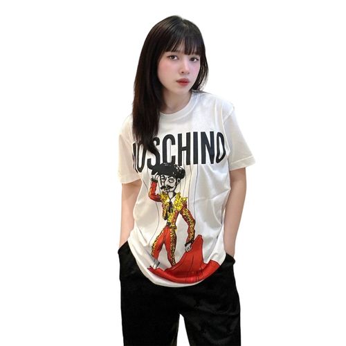 Áo Phông Nữ Moschino White With Matador Puppet Printed Tshirt 201D A071204401001 Màu Trắng-2
