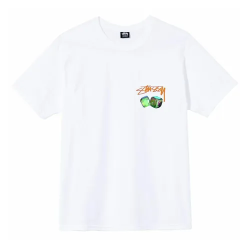 Áo Phông Stussy Iridescent Dice Tee "White" T-Shirt Màu Trắng Size M