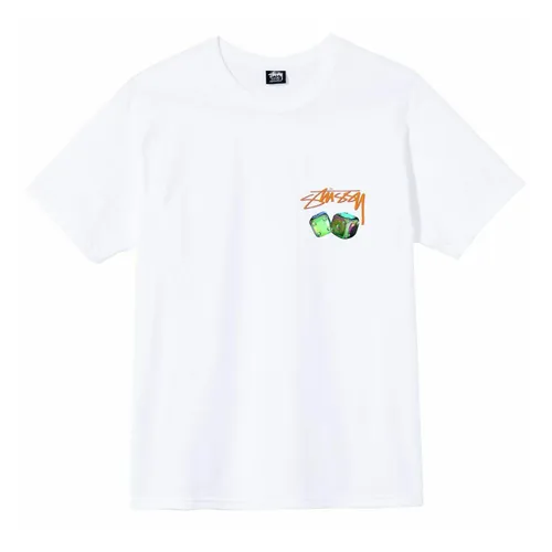 Áo Phông Stussy Iridescent Dice Tee "White" T-Shirt Màu Trắng Size S