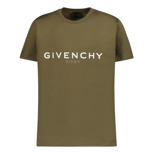 Áo Phông Trẻ Em Givenchy With Logo Printed Tshirt H25370/KAKI Màu Xanh Kaki