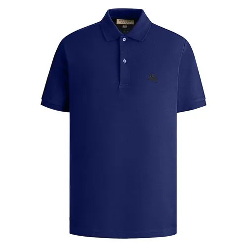 Áo Polo Burberry Oxford Abown Blue With Black Logo 8036257 Màu Xanh Đậm Size L