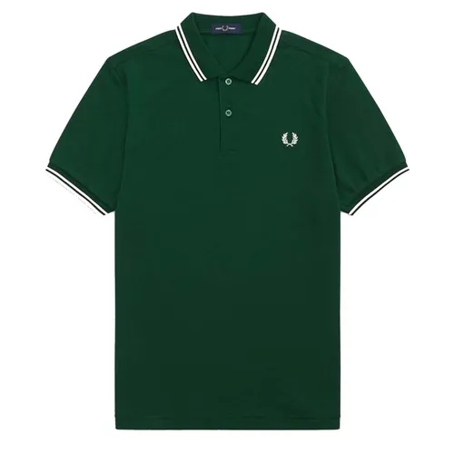 Áo Polo Nam Fred Perry Men's Twin Tipped Shirt in Ivy Green / Snow White Màu Xanh Lá - Thời trang - Vua Hàng Hiệu