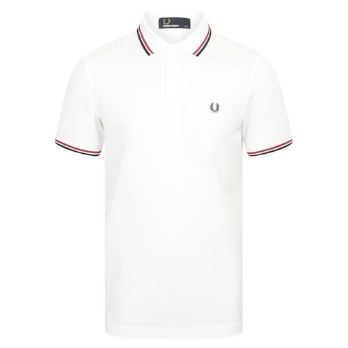 Áo Polo Nam Fred Perry Twin Tipped Snow White / Aubergine Màu Trắng - Thời trang - Vua Hàng Hiệu