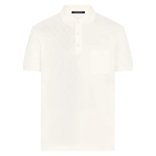 Louis Vuitton Half Damier Pocket Polo, White, M