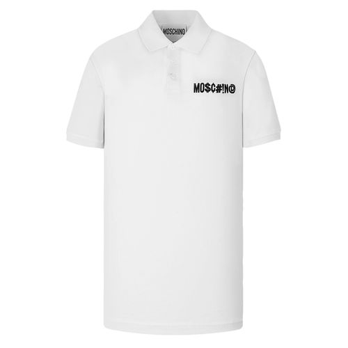 Áo Polo Nam Moschino White With Logo Embroidered 212ZPT1218 7043 1001 Màu Trắng-1