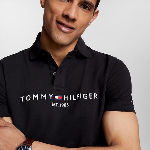Áo Polo Nam Tommy Hilfiger Regular Fit Tommy Logo Màu Đen Size S-4