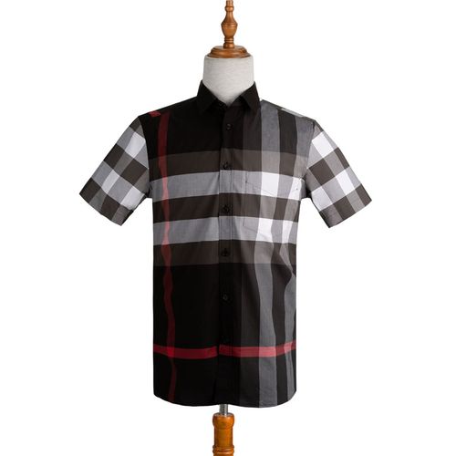 Áo Sơ Mi Nam Burberry Black Check Short Sleeved 8017322-1003 Phối Màu Size XS