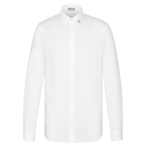 Áo Sơ Mi Nam Dior Shirt With Bee Jewel White 013C501F1581-C080 Màu Trắng