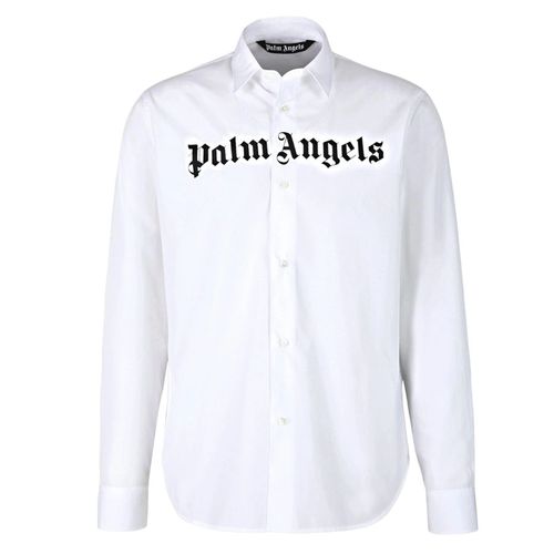Áo Sơ Mi Nam Palm Angels White With Logo Printed PMGA099C99FAB001 Màu Trắng