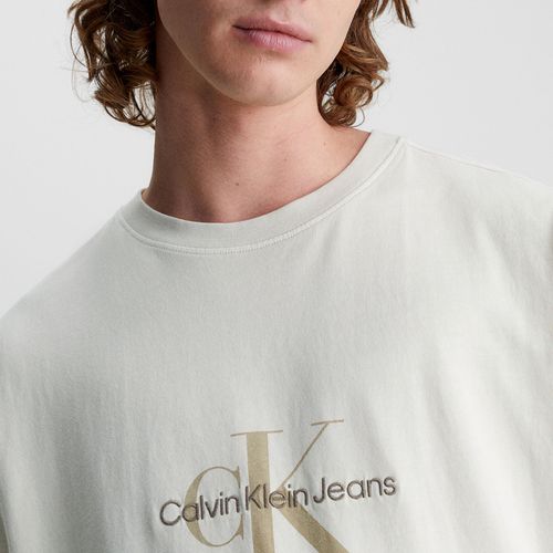 Áo Thun Nam Calvin Klein CK Tshirt J323306 ACI Màu Be-5