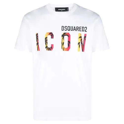 DSquared2 Áo thun - Áo Thun Nam Dsquared2 Icon Sunset Cool T-Shirt Màu Trắng - Vua Hàng Hiệu