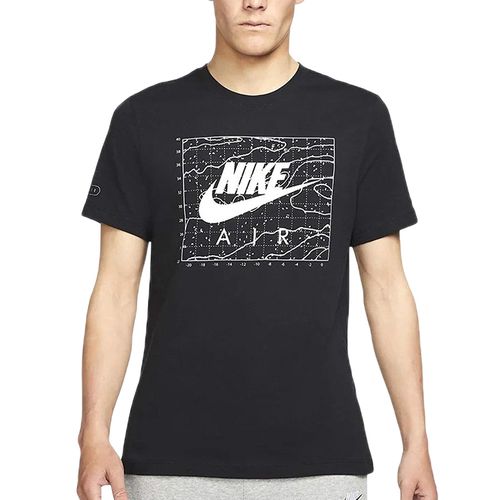 Áo Thun Nam Nike Casual Sports Breathable Chest Printing Short Sleeve Black Tshirt DM6340-010 Màu Đen-1