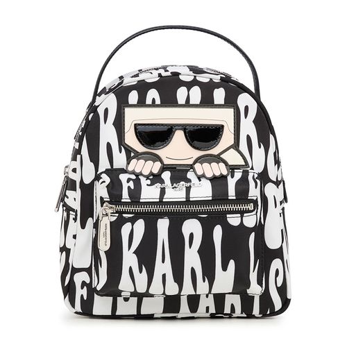 Balo Karl Lagerfeld Amour Nylon Mini Backpack LH2KE899 Màu Đen Trắng