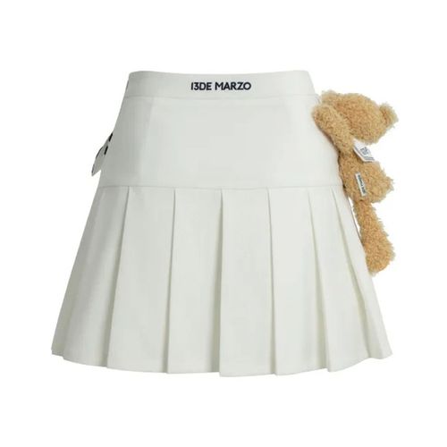 Chân Váy Nữ Xếp Ly 13 De Marzo Bear Sailor Dress Màu Trắng Size S-1