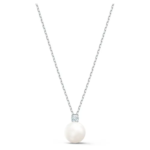 Swarovski Mạ Rhodium, Ngọc trai, Pha lê Áo - Dây Chuyền Nữ Swarovski Treasure Necklace White, Rhodium Plated 5563288 Màu Bạc - Vua Hàng Hiệu