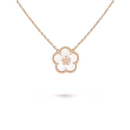 Dây Chuyền Nữ Van Cleef & Arpels Lucky Spring Pendant, Plum Blossom Màu Vàng (Chế Tác)-1