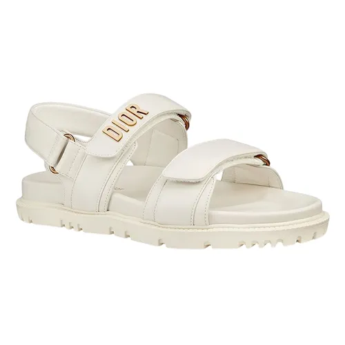 Dép Nữ Dior Dioract Sandal KCQ547LAB_S03W Màu Trắng Size 37.5