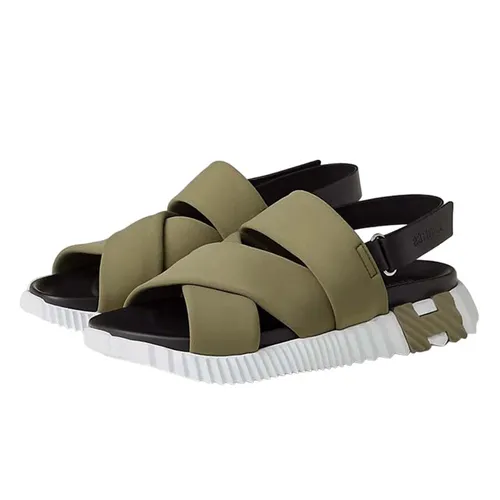 Dép - Dép Sandal Hermès Electric Màu Xanh Rêu - Vua Hàng Hiệu