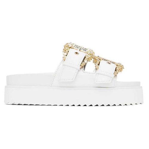 Dép Sandals Nữ Versace Jeans Couture White Arizona Flat 231202F124006 Màu Trắng Size 37-3