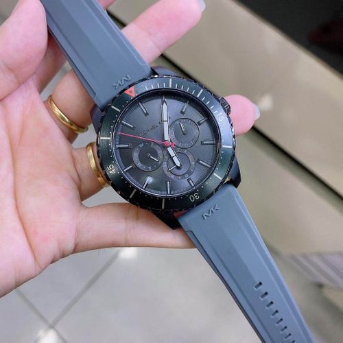 Đồng Hồ Nam Michael Kors Men’s Quartz Silicone Strap Grey Dial 44mm Watch MK7164 Màu Xám-3