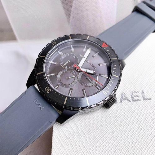 Đồng Hồ Nam Michael Kors Men’s Quartz Silicone Strap Grey Dial 44mm Watch MK7164 Màu Xám-5
