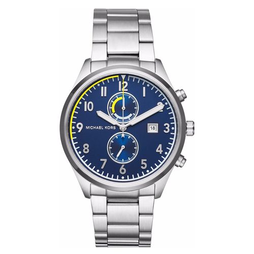 Đồng Hồ Nam Michael Kors MK Saunder Stainless Steel Chronograph Watch MK8574 Màu Bạc