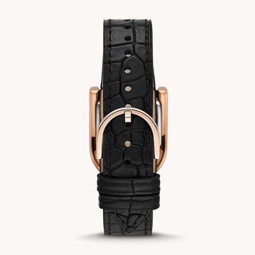 Đồng Hồ Nữ Fossil Harwell Three-Hand Black Litehide Leather Watch ES5263 Màu Đen Bạc-3