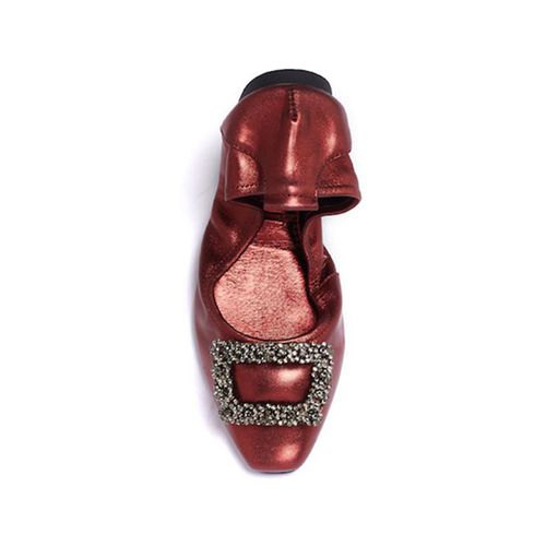 Giày Bệt Nữ Pazzion 1318-6 DEEP RED 34 Màu Đỏ-4
