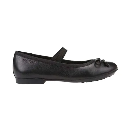 Giày Búp Bê Bé Gái GEOX J Plie' B - Smooth Leath. Màu Đen Size 30