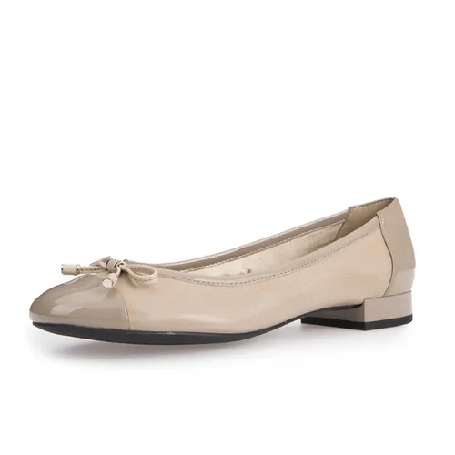 Giày Búp Bê Geox D WISTREY F NAPPA+GBK PAT Màu Nâu Sáng Size 39
