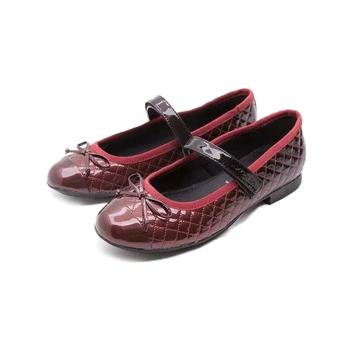 Giày - Giày Búp Bê Geox J PLIE' D FAD.SYNT.PAT DK Quai Ngang Đỏ Đô Size 29 - Vua Hàng Hiệu