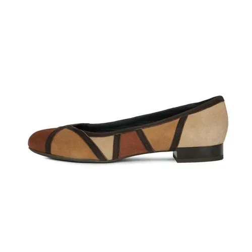 Giày Búp Bê Nữ Geox D Wistrey C - Goat Suede Màu Nâu Size 38