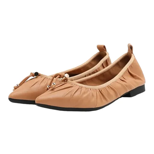 Giày Búp Bê Pazzion Singapore 2882-3A Camel Size 37
