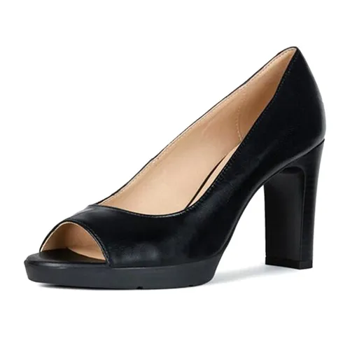 Giày Cao Gót Geox D ANNYA C PEARL.PR.SYNT.LEA  Màu Đen Size 39