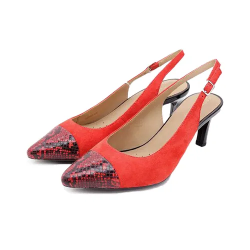 Giày Cao Gót Geox D BIBBIANA E GO.SU+PYT.PR.LE Màu Đỏ Size 36
