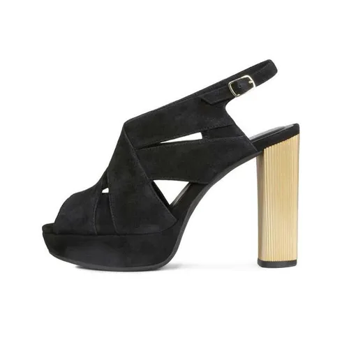 Giày Cao Gót Nữ Geox D Naiomy A - Goat Suede Màu Đen Size 36