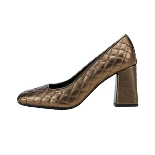 Giày Cao Gót Nữ GEOX D Seyla H. D - Met.Go+Pearl.Sy Màu Vàng Đồng Size 35