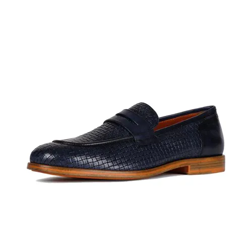 Giày Lười Da Nam Geox U BAYLE A WOVEN PR.BUFF+BUFF Màu Xanh Navy Size 43